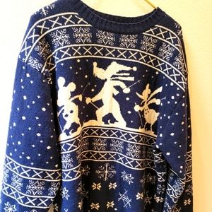 Disney Store Winter Wool Ski Sweater Mens Size L